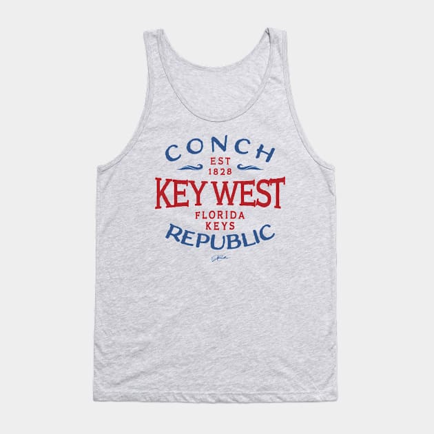 Key West, Florida, Conch Republic Tank Top by jcombs